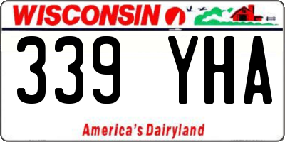 WI license plate 339YHA