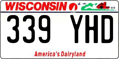 WI license plate 339YHD