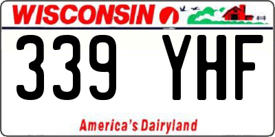 WI license plate 339YHF