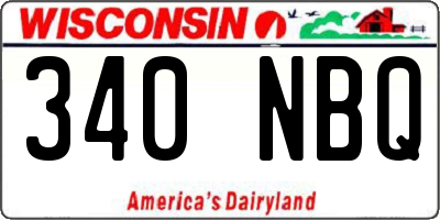 WI license plate 340NBQ