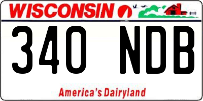 WI license plate 340NDB