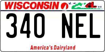 WI license plate 340NEL