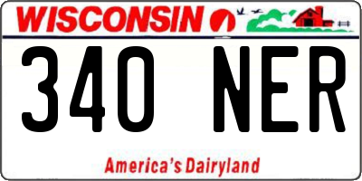 WI license plate 340NER