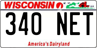 WI license plate 340NET