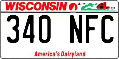 WI license plate 340NFC