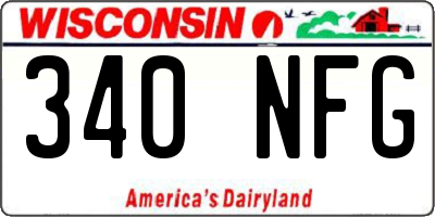 WI license plate 340NFG