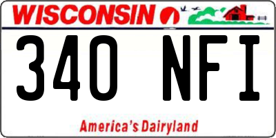 WI license plate 340NFI