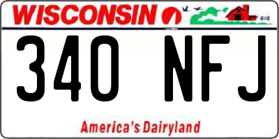 WI license plate 340NFJ