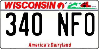 WI license plate 340NFO