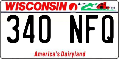 WI license plate 340NFQ