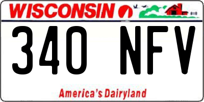 WI license plate 340NFV