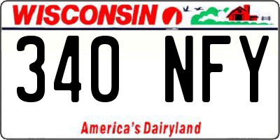 WI license plate 340NFY