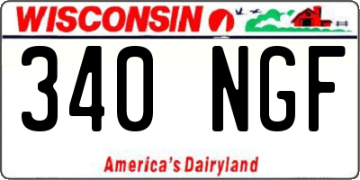 WI license plate 340NGF