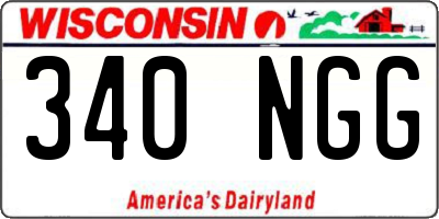 WI license plate 340NGG