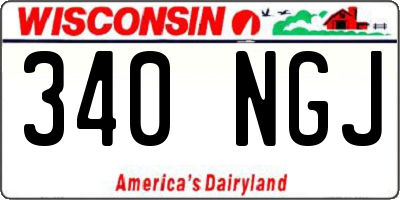 WI license plate 340NGJ