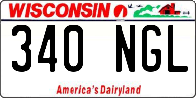 WI license plate 340NGL