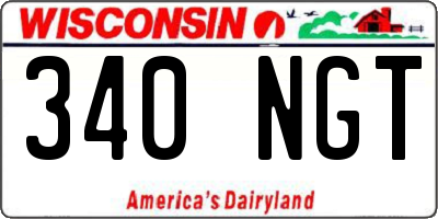 WI license plate 340NGT
