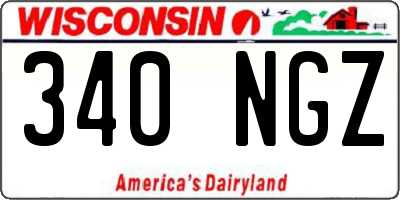 WI license plate 340NGZ