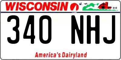 WI license plate 340NHJ