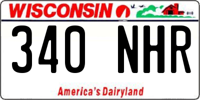 WI license plate 340NHR