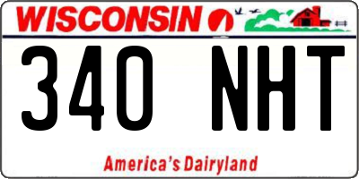 WI license plate 340NHT