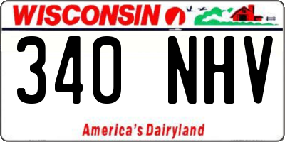 WI license plate 340NHV