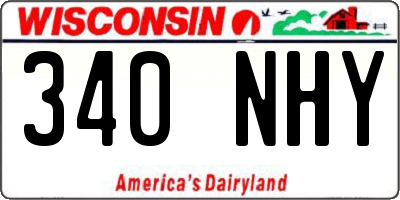 WI license plate 340NHY
