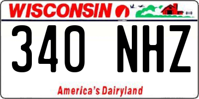 WI license plate 340NHZ