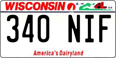 WI license plate 340NIF