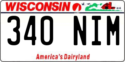 WI license plate 340NIM