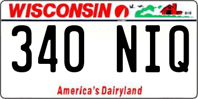 WI license plate 340NIQ