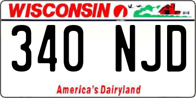 WI license plate 340NJD