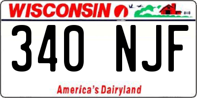 WI license plate 340NJF
