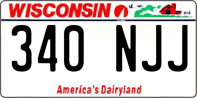 WI license plate 340NJJ