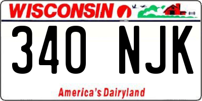 WI license plate 340NJK