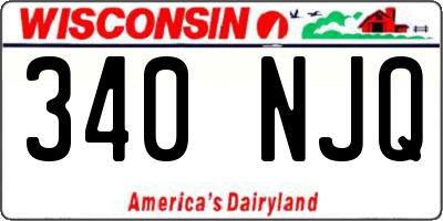 WI license plate 340NJQ