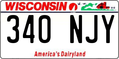 WI license plate 340NJY