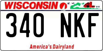 WI license plate 340NKF