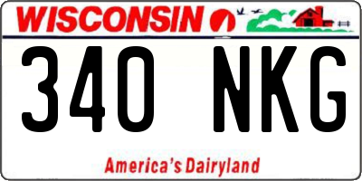 WI license plate 340NKG