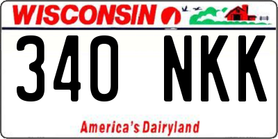 WI license plate 340NKK