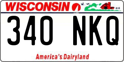 WI license plate 340NKQ