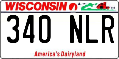 WI license plate 340NLR