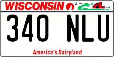 WI license plate 340NLU