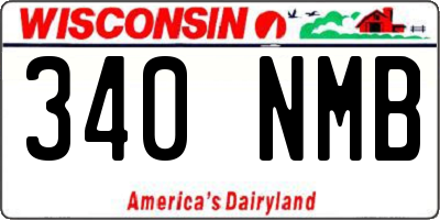 WI license plate 340NMB