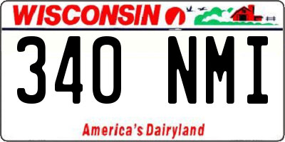 WI license plate 340NMI