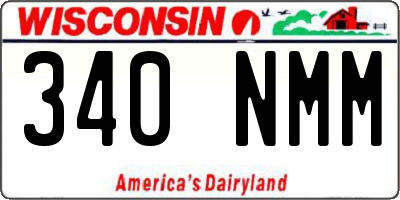 WI license plate 340NMM