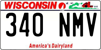 WI license plate 340NMV