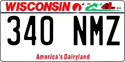 WI license plate 340NMZ