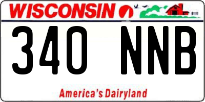 WI license plate 340NNB