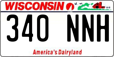 WI license plate 340NNH